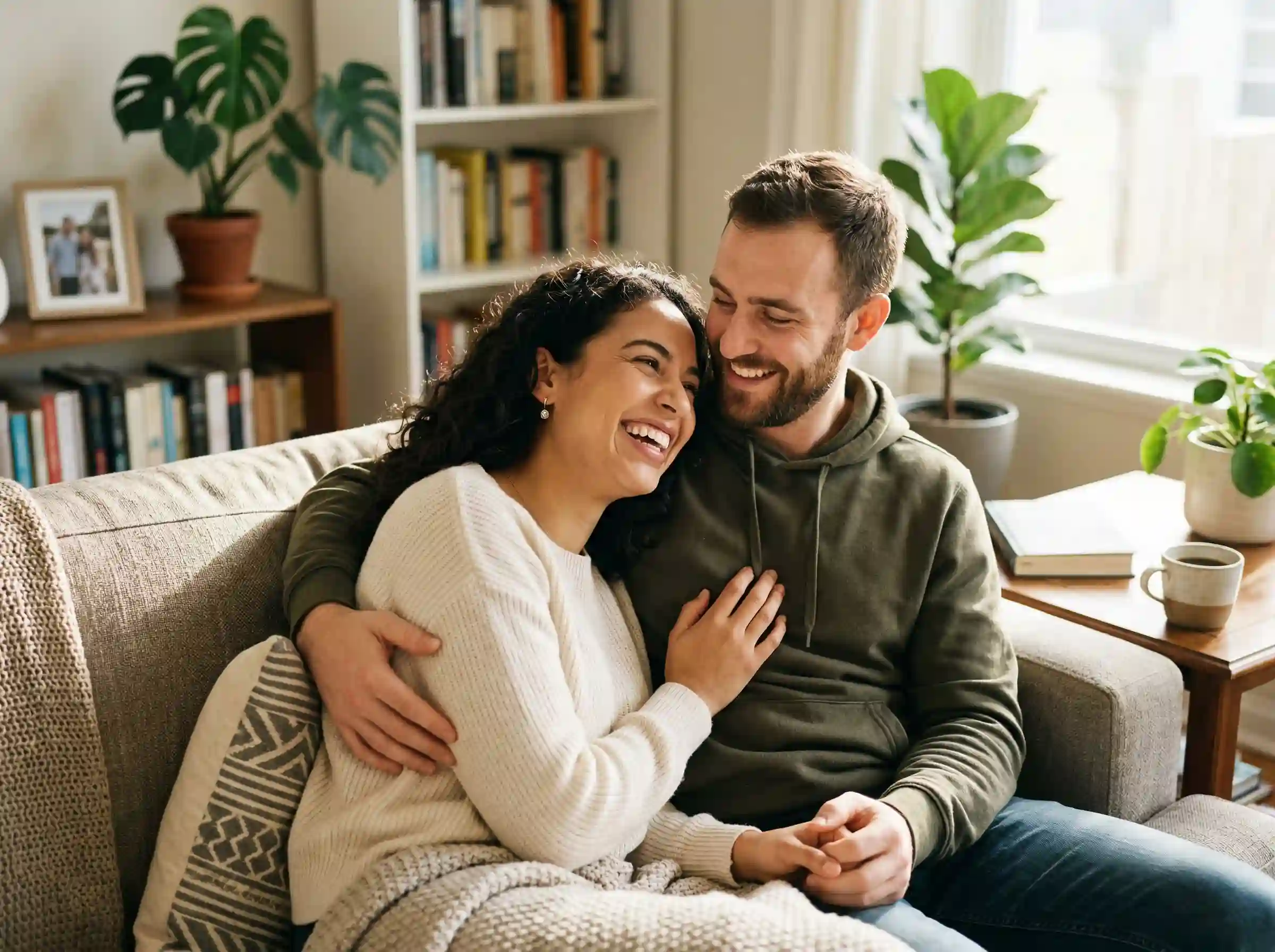 couple rebuilding trust and reconnecting after heartfelt apology
