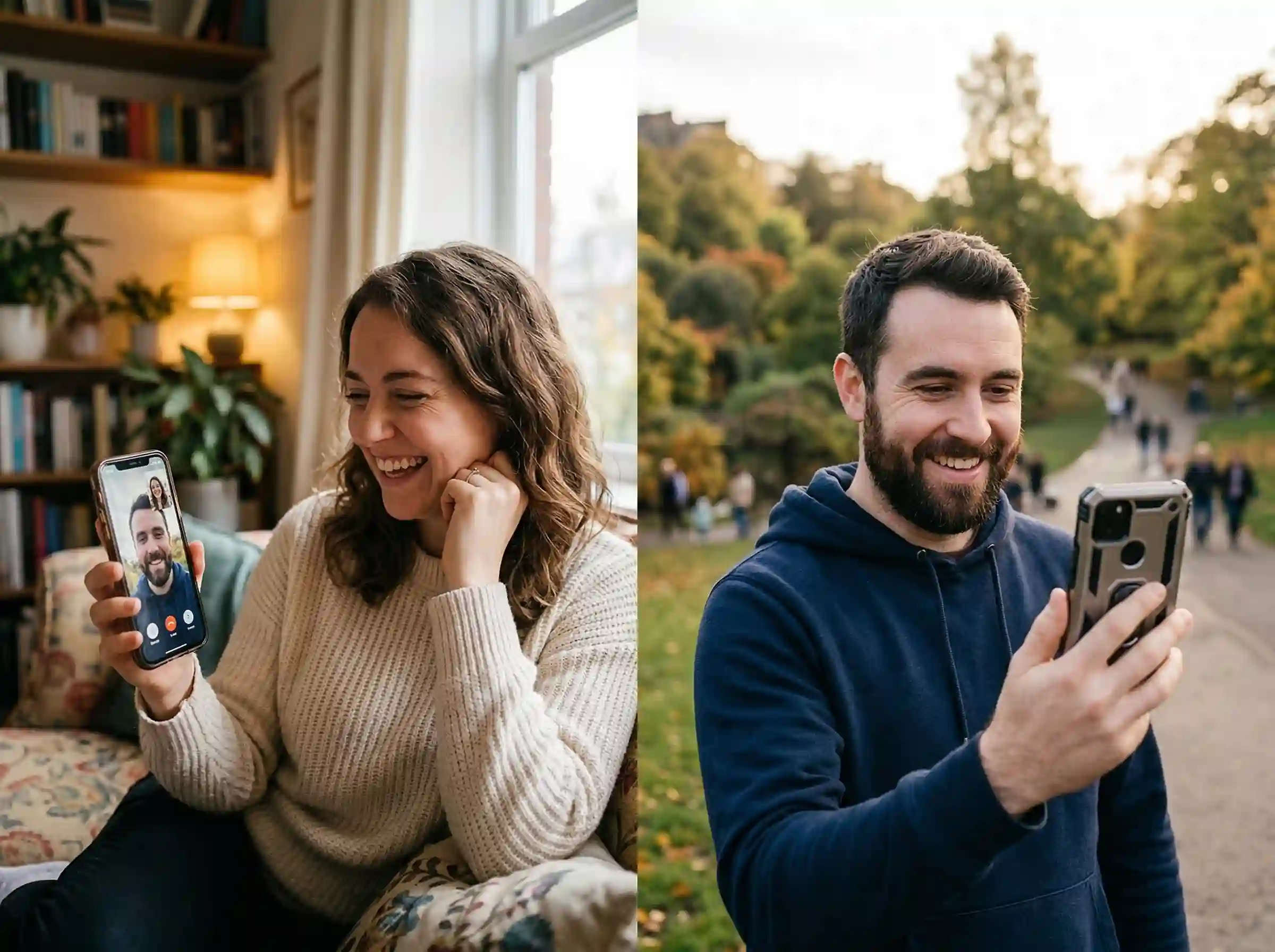 long distance couple video call emotional connection