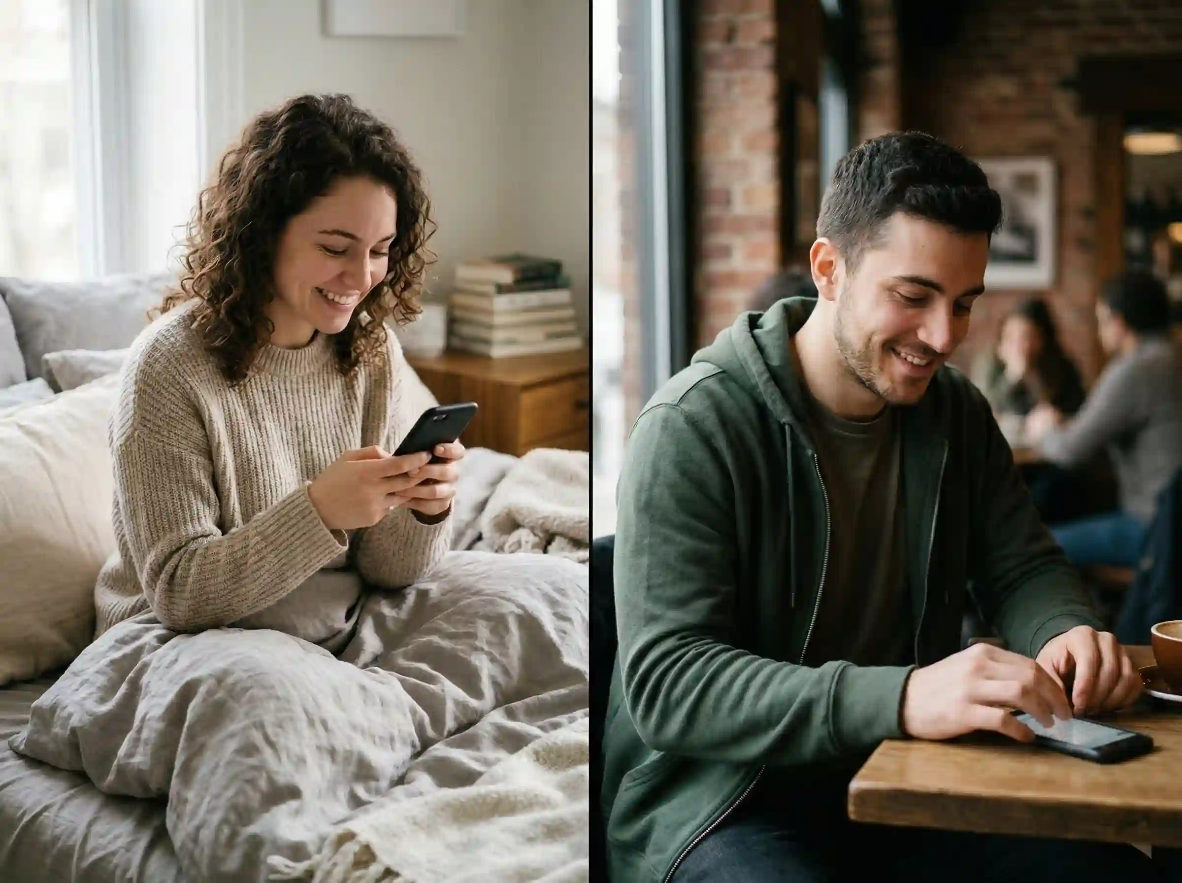 long distance Sunday message for far away love texting connection