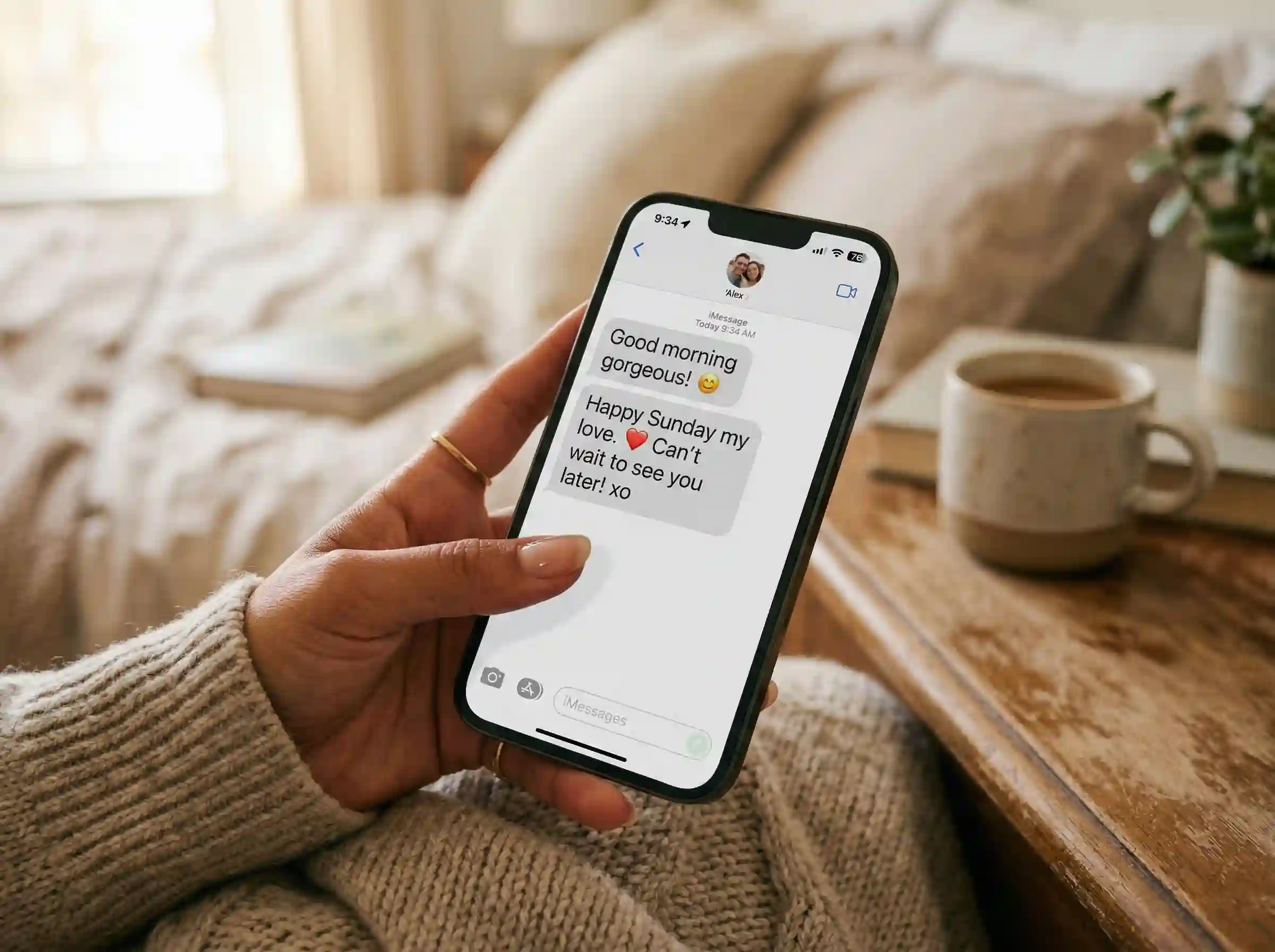 short Sunday love messages on phone romantic text message example