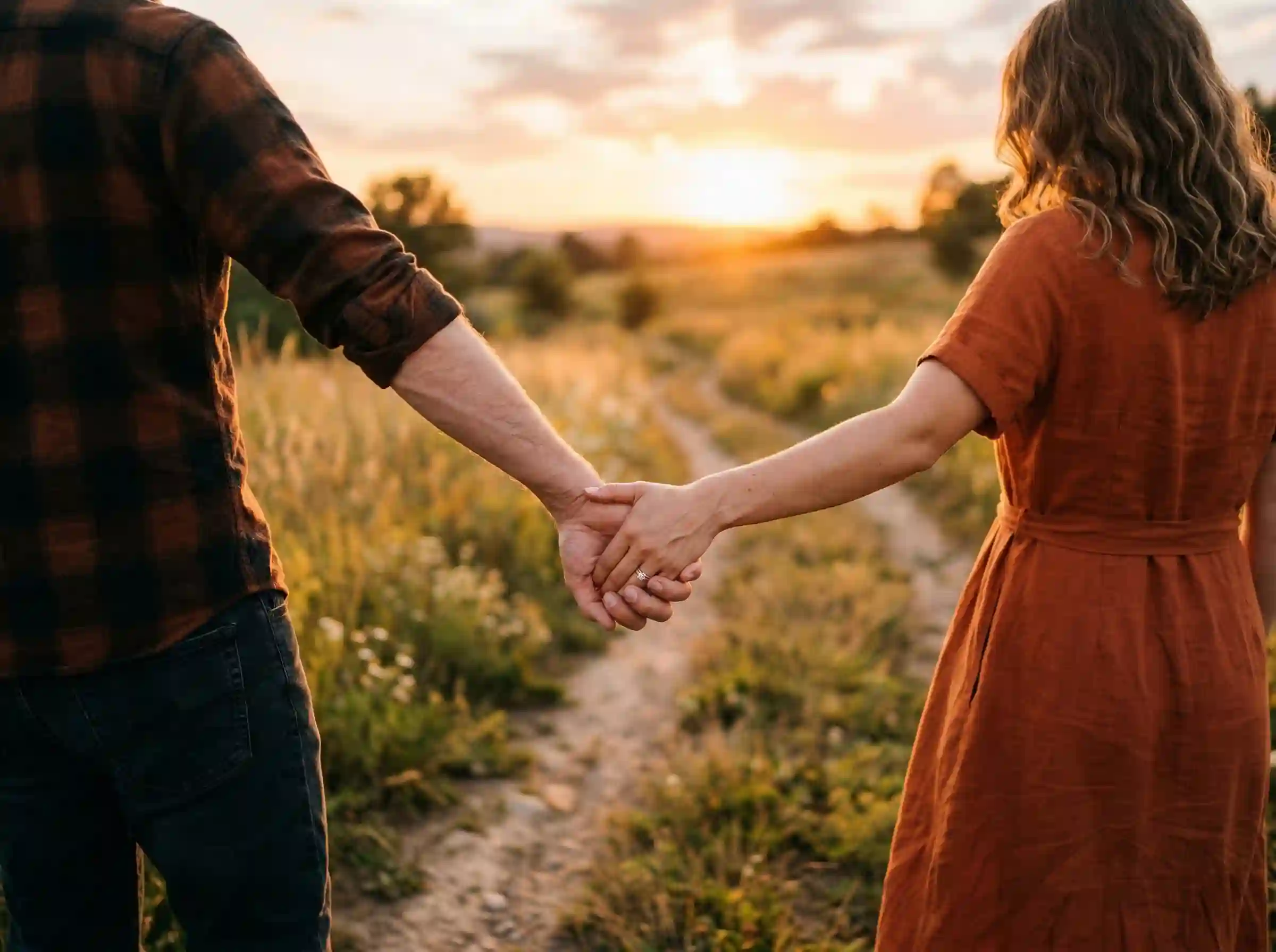 couple holding hands showing trust and commitment