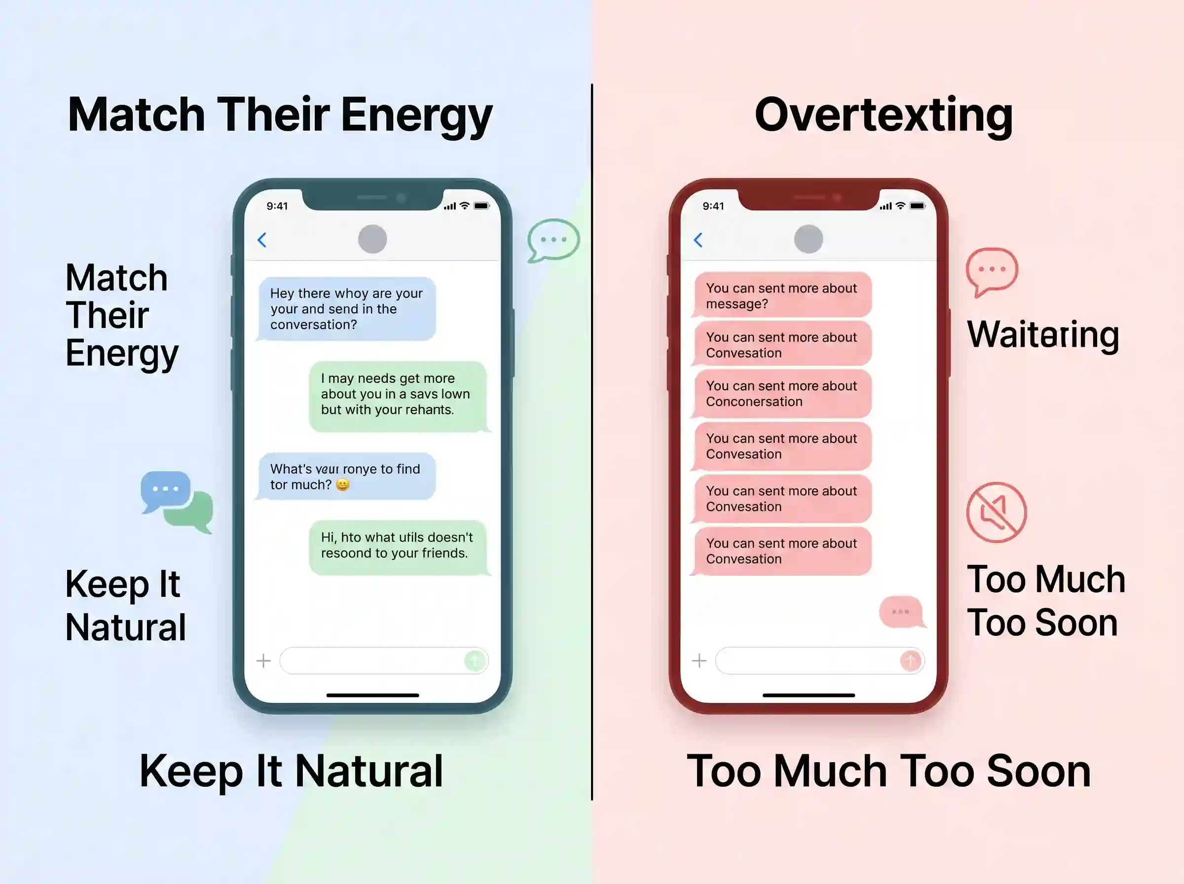 flirty texting tips showing how to match your crush energy and avoid over texting