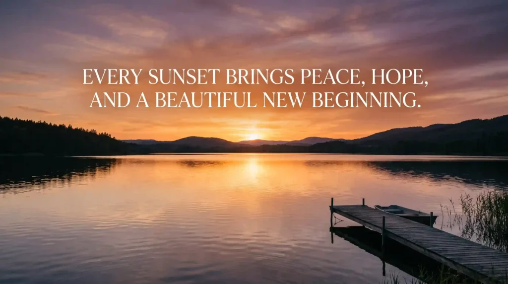 Beautiful sunset image representing good evening messages wishes and quotes peaceful evening inspirational background