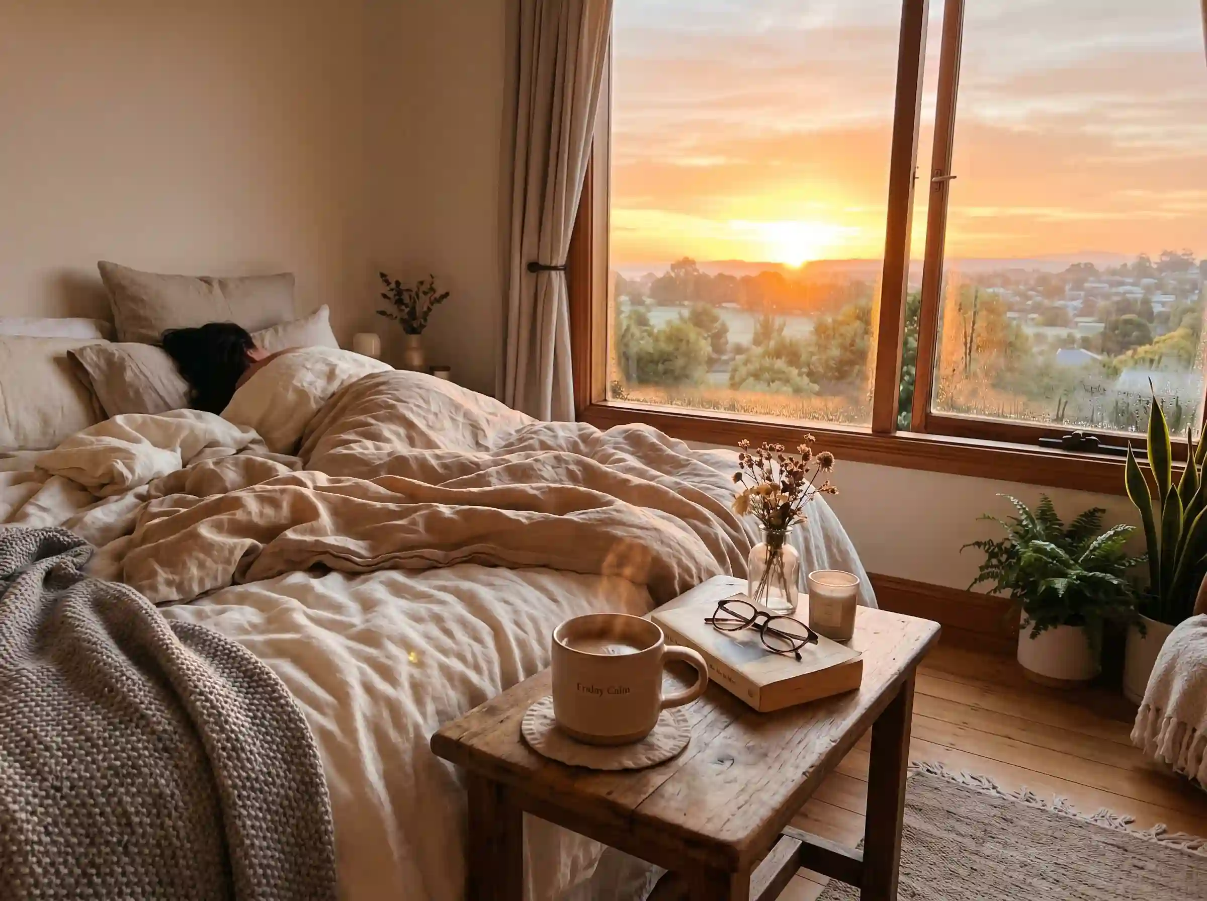 good morning happy Friday my love peaceful sunrise scene