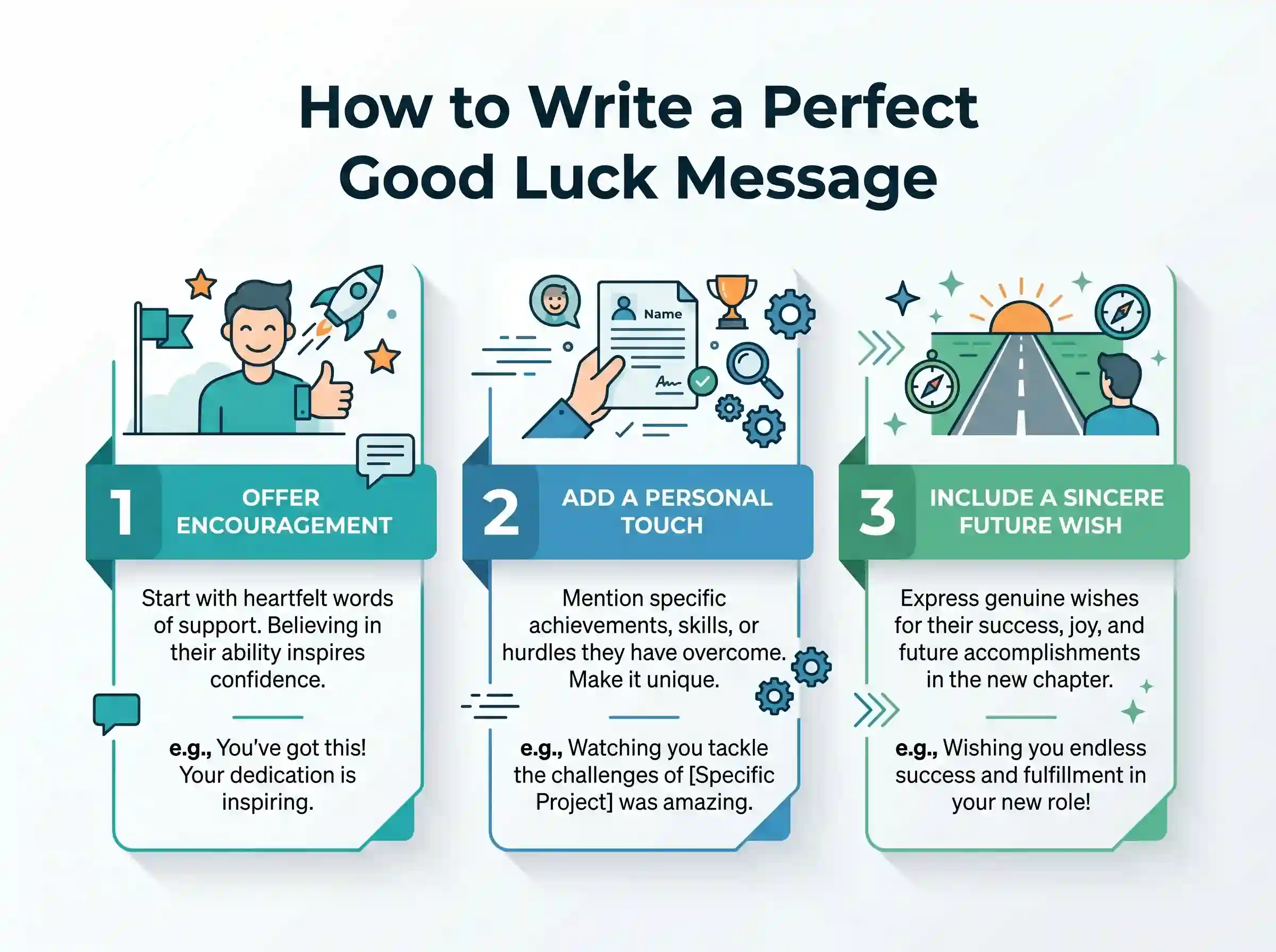 how to write best of luck message step by step personalization guide