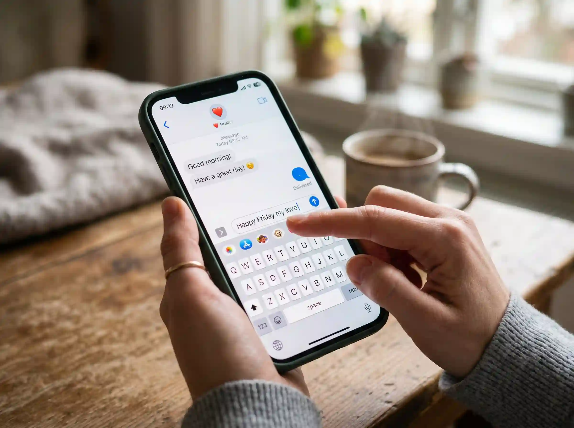 short happy Friday my love text message on phone