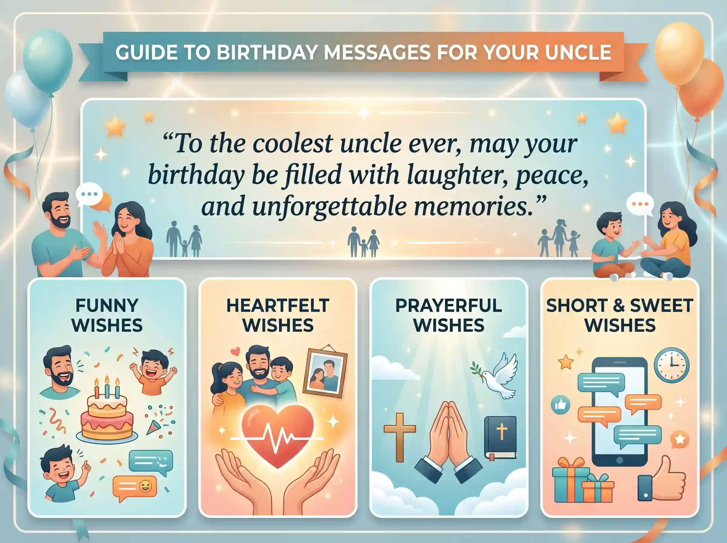 Choosing the best happy birthday uncle message by personality and relationship