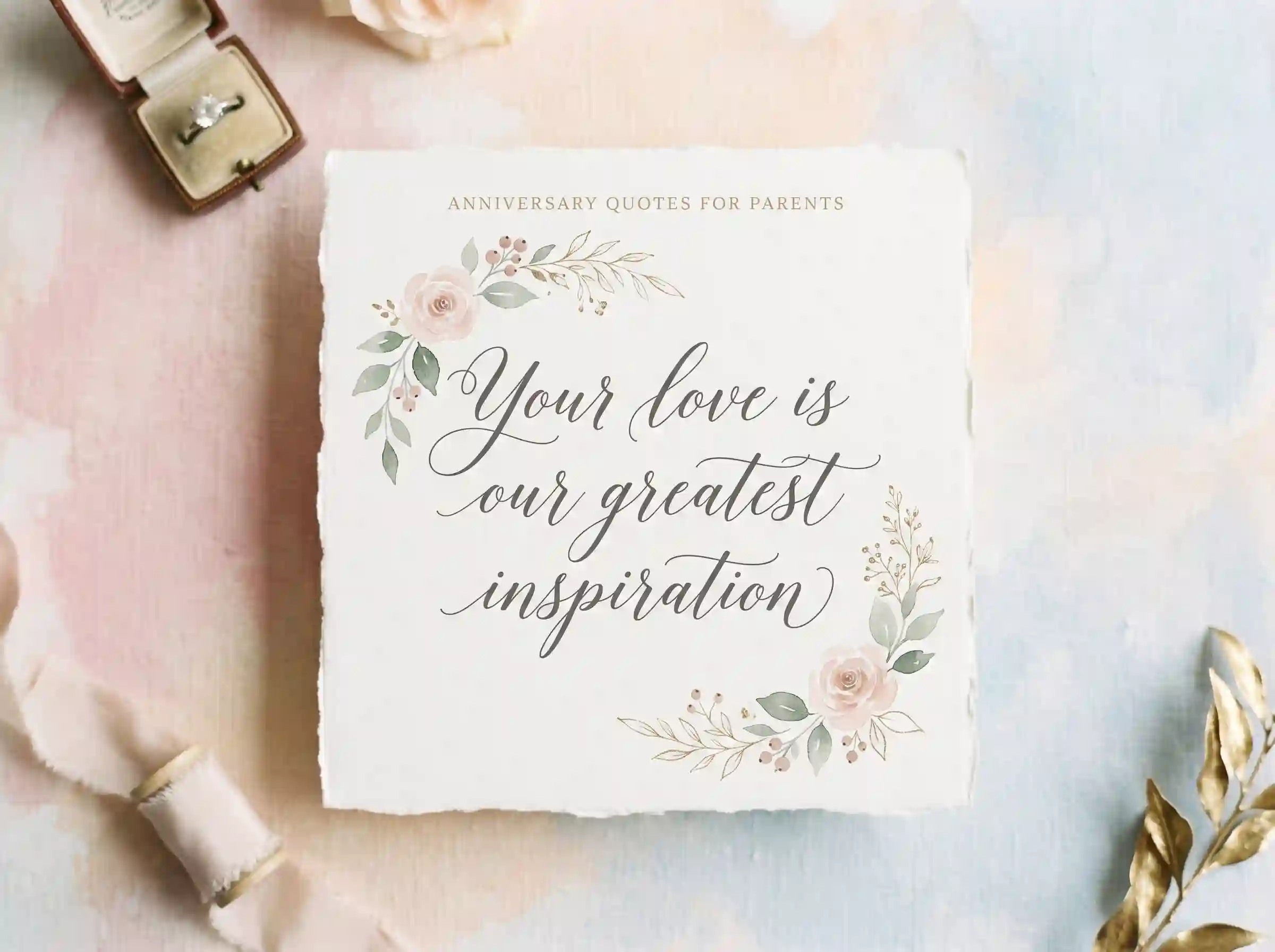 “inspirational anniversary quotes for parents love commitment quote card”