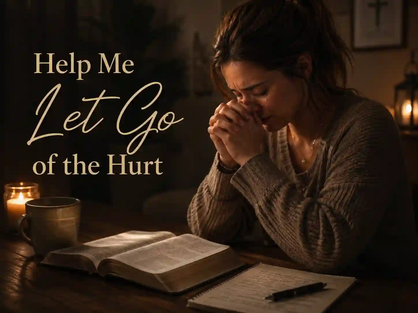 Person praying for strength to forgive someone after emotional pain