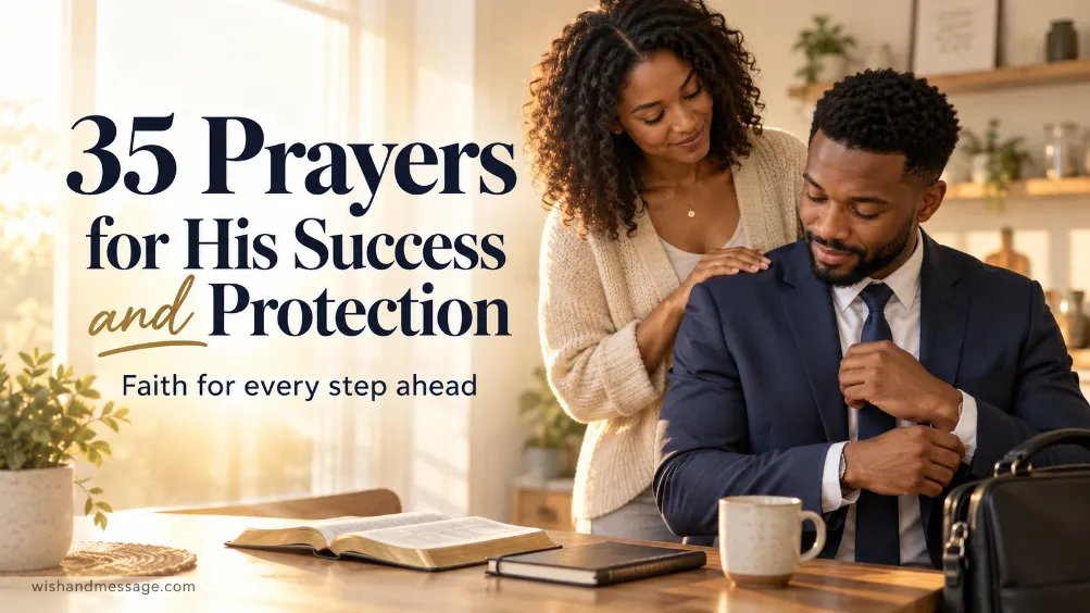 Woman supporting her boyfriend as he prepares for work beside an open Bible