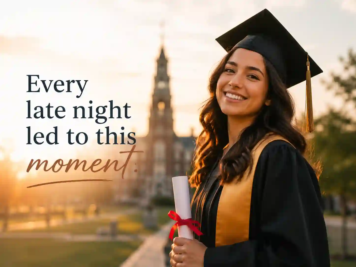 Graduate celebrating academic achievement and success milestone