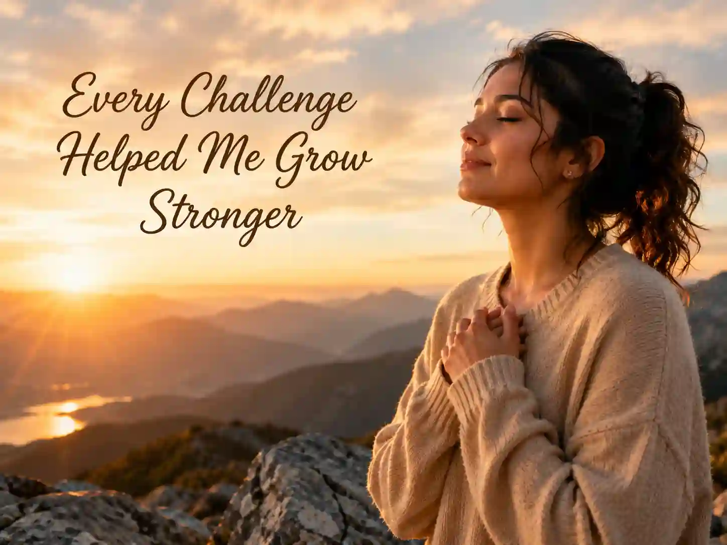 Person reflecting at sunrise to celebrate healing, resilience, and emotional birthday wishes to themselves.