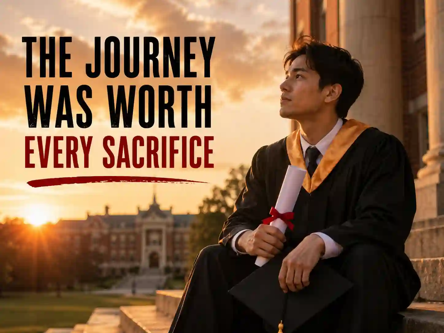 Emotional graduation messages for myself reflecting on academic journey and personal growth