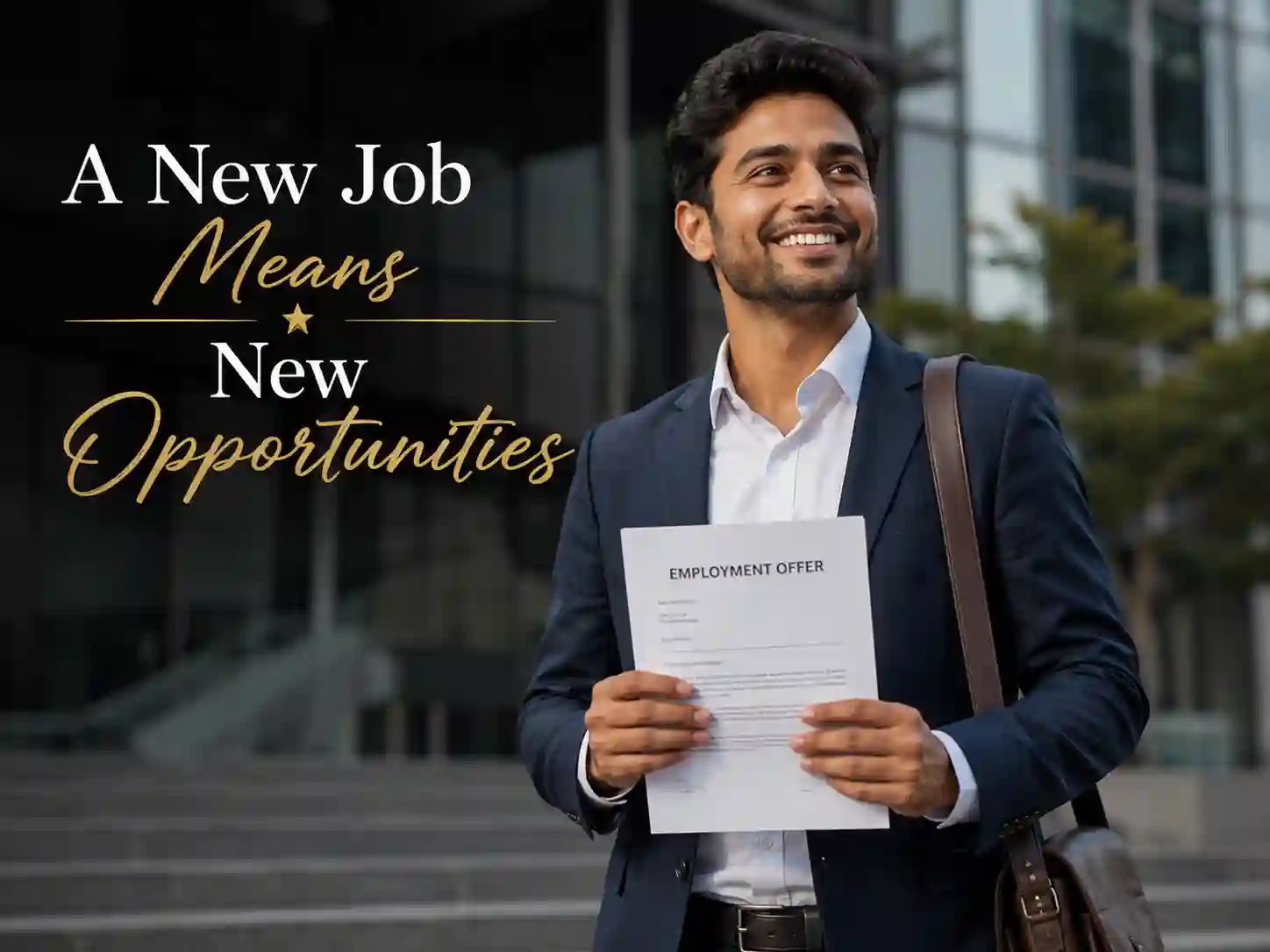Professional celebrating new job opportunity and career success