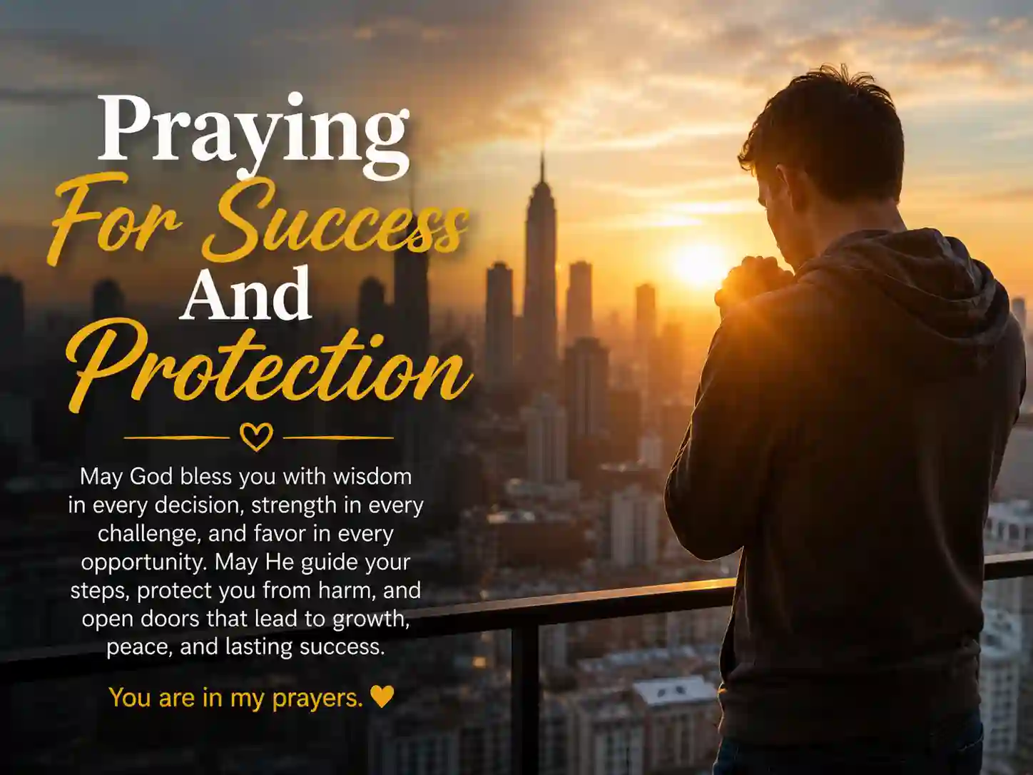 Prayer for a friend's success protection guidance and prosperity