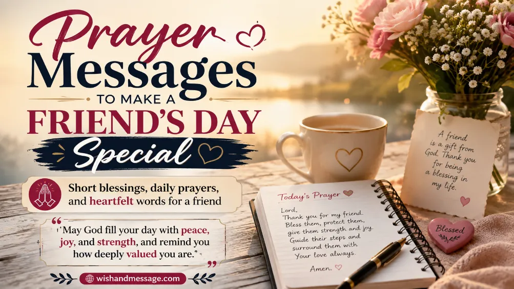 Prayer messages to make a friend's day special with blessing and encouragement