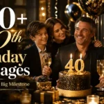 40th birthday celebration with elegant decorations and milestone birthday message