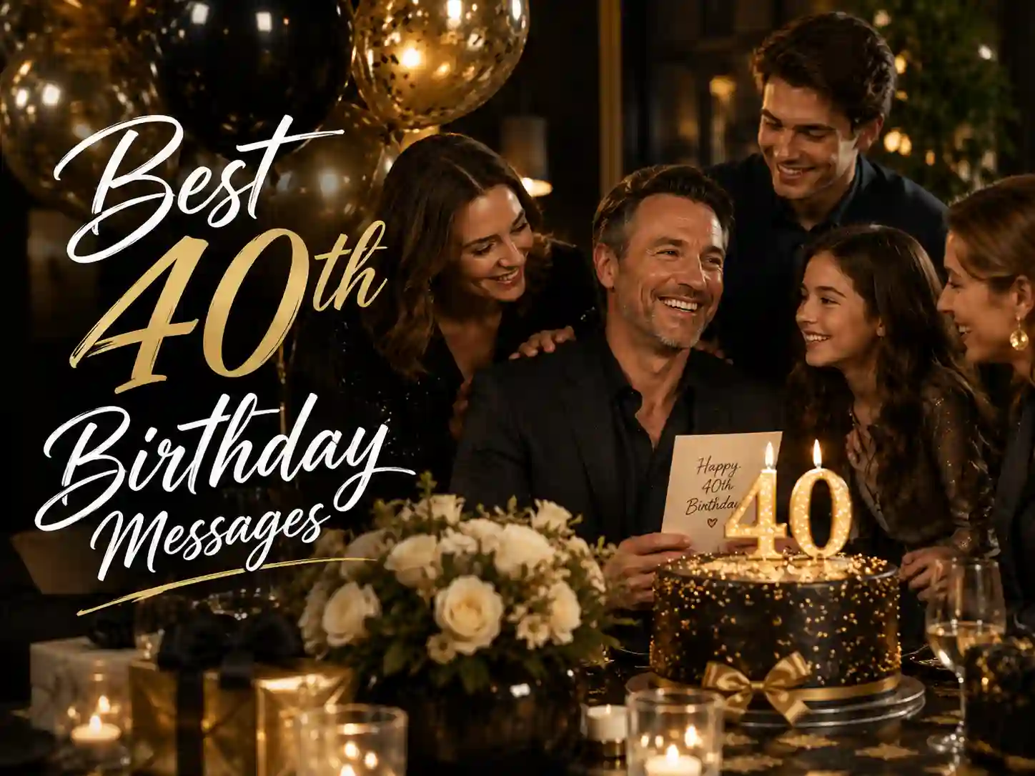 Beautiful birthday celebration with meaningful 40th birthday wishes