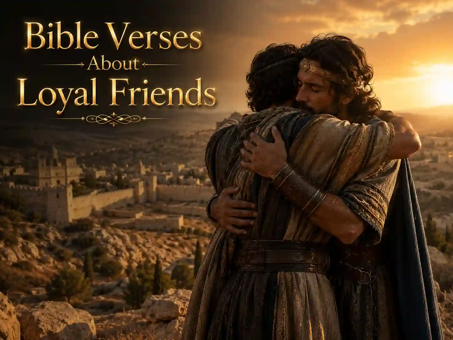 David and Jonathan demonstrating biblical loyalty and friendship