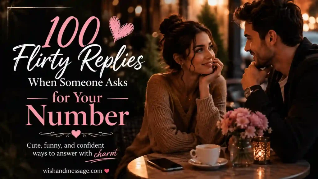 Stylish phone and flirty conversation scene for flirty replies when someone asks for your number