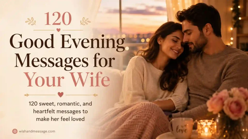 Romantic good evening scene with a husband and wife sharing a peaceful moment