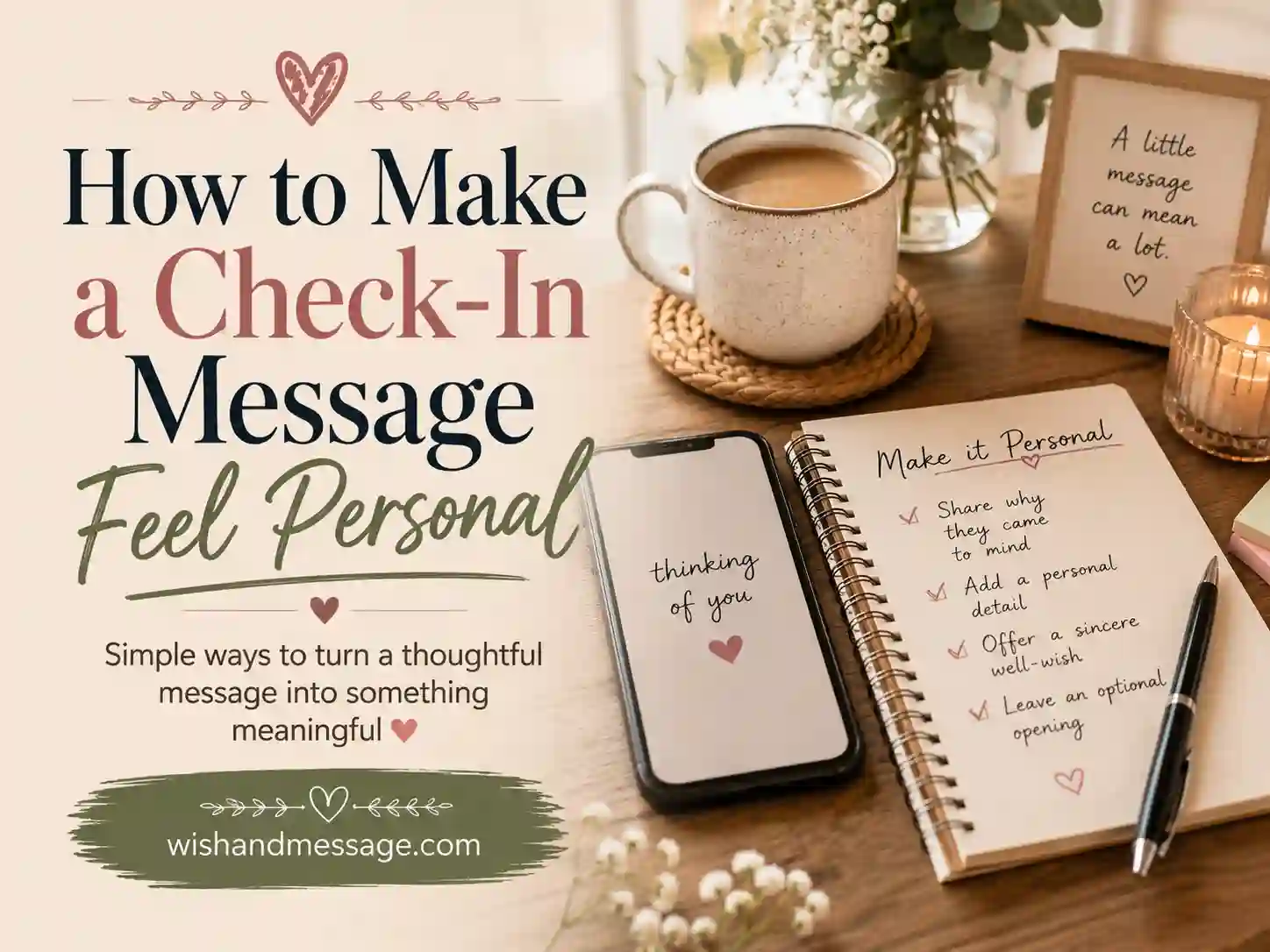 Simple visual guide for personalizing a thoughtful check-in message