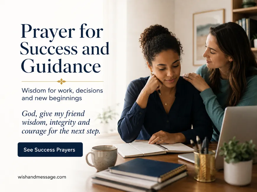 One woman encourages a friend studying at a desk with notebooks and an unbranded laptop.